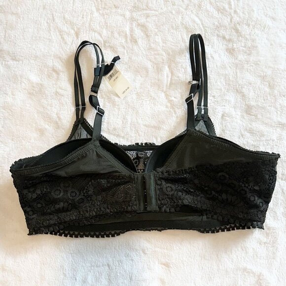 NWT Aerie Dark Green Real Power Wireless Push Up Joy Convertible Lace Bra - 36C - Picture 7 of 7